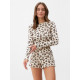 Пижама женская (лонгслив, шорты) KAFTAN Leo love, размер 48-50