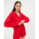 Пижама женская (рубашка, шорты) KAFTAN, красная, размер 48-50