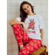 Пижама новогодняя женская (футболка, брюки) KAFTAN Love, размер 40-42