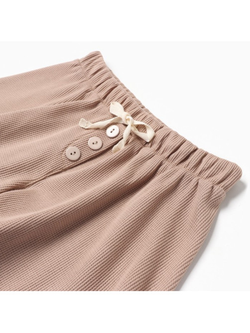 Пижама женская (рубашка, шорты) KAFTAN Basic line, размер 50, цвет кофейный