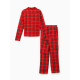 Пижама новогодняя женская (рубашка, брюки) KAFTAN «Клетка», размер 52-54