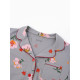 Пижама женская (рубашка, шорты) KAFTAN «Цветы», размер 40-42