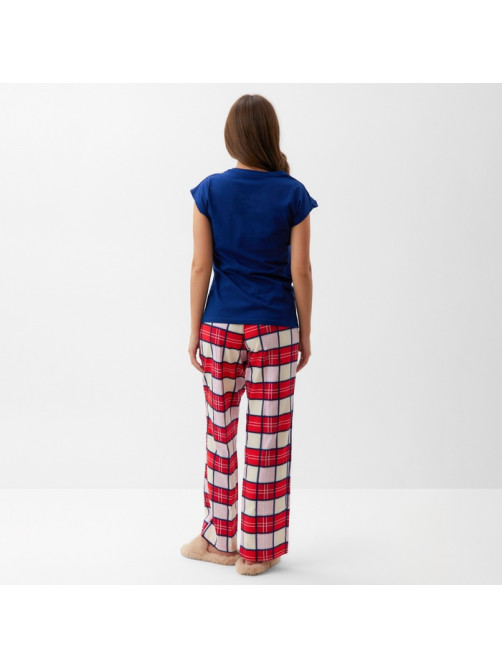 Пижама новогодняя женская (футболка, брюки) KAFTAN Santa team, размер 40-42 49