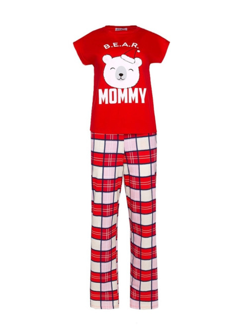 Пижама новогодняя женская (футболка, брюки) KAFTAN Bear, размер 40-42