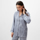 Пижама женская (рубашка, брюки) KAFTAN «Полоска», серо-голубая, размер 48-50