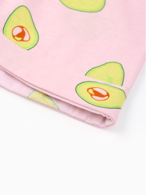Пижама женская (рубашка, шорты) KAFTAN Avocado, размер 48-50, розовая