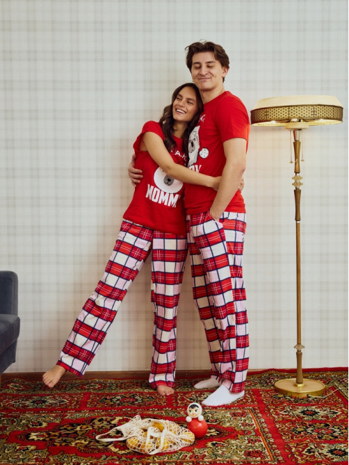 Пижама новогодняя женская (футболка, брюки) KAFTAN Bear, размер 40-42
