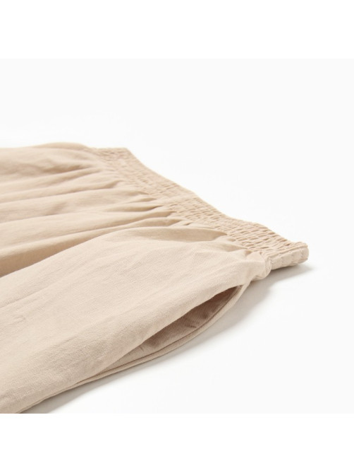 Пижама женская (рубашка, шорты) KAFTAN, размер 40-42, бежевая