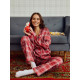Пижама женская (рубашка, брюки) KAFTAN Red, размер 48-50