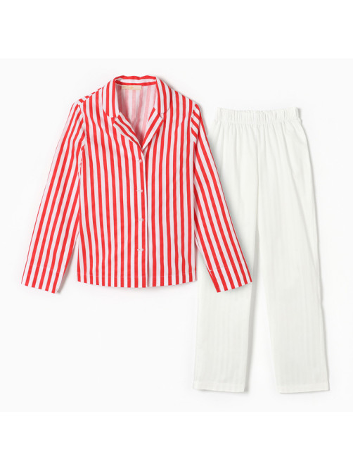 Пижама женская (рубашка, брюки) KAFTAN «Полоса», размер 40-42
