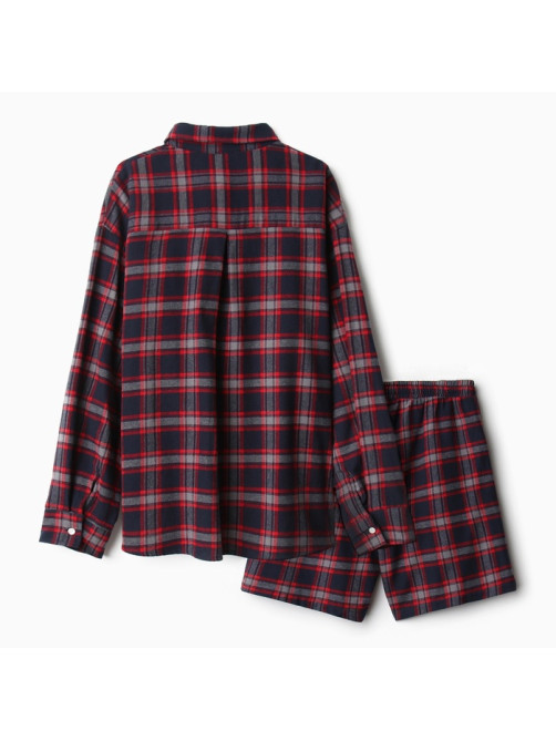 Пижама женская (рубашка, шорты) KAFTAN, размер 40-42, синяя
