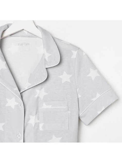 Пижама женская (рубашка, шорты) KAFTAN Star, размер 48-50