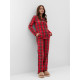 Пижама новогодняя женская (рубашка, брюки) KAFTAN «Клетка», размер 40-42