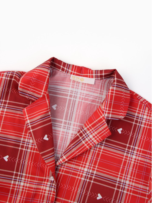 Пижама женская (рубашка, брюки) KAFTAN Red, размер 40-42