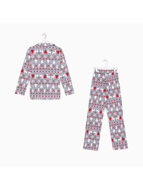 Пижама новогодняя женская (рубашка, брюки) KAFTAN «Скандинавия», размер 44-46