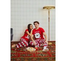 Пижама новогодняя женская (футболка, брюки) KAFTAN Bear, размер 40-42