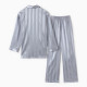 Пижама женская (рубашка, брюки) KAFTAN «Полоска», серо-голубая, размер 48-50
