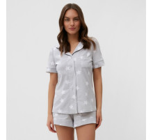 Пижама женская (рубашка, шорты) KAFTAN Star, размер 48-50