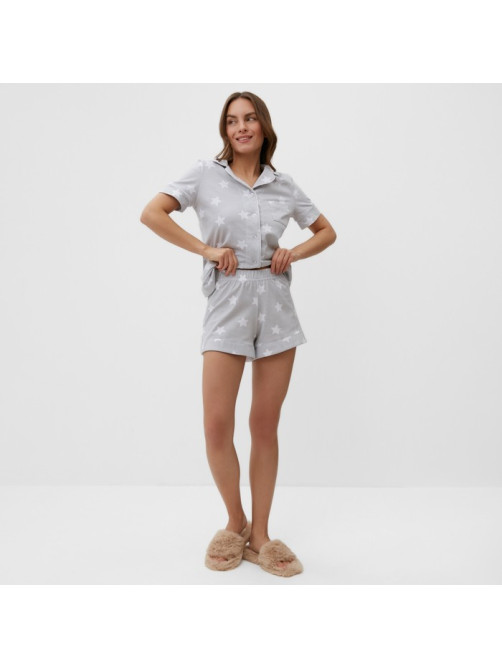 Пижама женская (рубашка, шорты) KAFTAN Star, размер 48-50