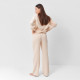 Пижама женская (рубашка, брюки) KAFTAN Basic, размер 52-54, молочная