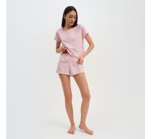 Пижама женская (футболка, шорты) KAFTAN Basic, размер 40-42, розовая
