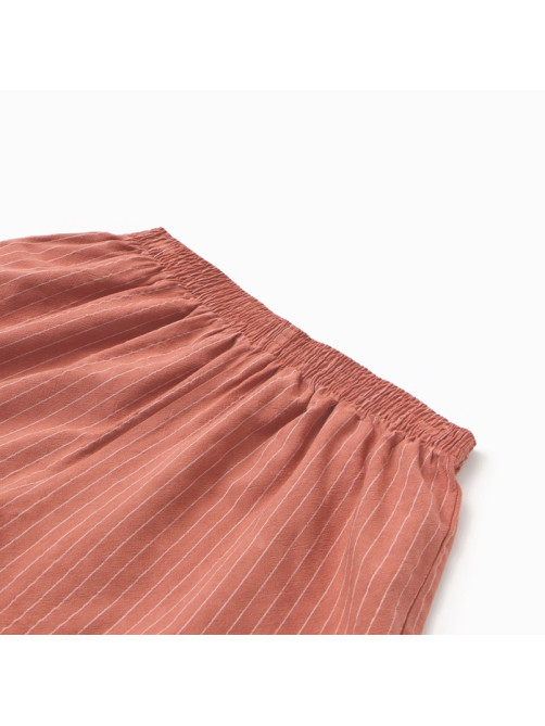 Пижама женская (рубашка, шорты) KAFTAN «Полоска», размер 44-46, цвет коралл