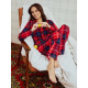 Пижама новогодняя женская (рубашка, брюки) KAFTAN Christmas, размер 40-42