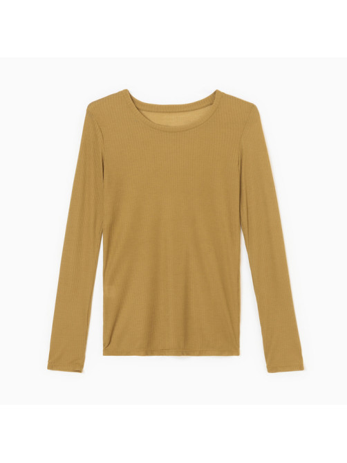 Лонгслив женский KAFTAN: Basic line, тёмно-оливковый, размер 40-42