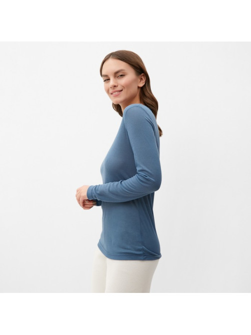 Лонгслив женский KAFTAN: Basic line, синий, размер 50-52