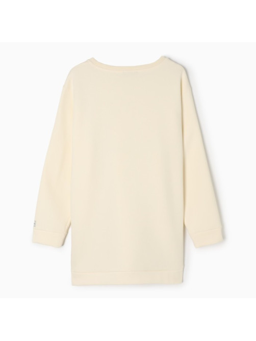 Свитшот женский удлинённый с начёсом MIST Cozy style, молочный, размер 54