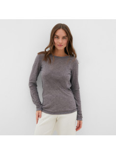 Лонгслив женский KAFTAN: Basic line, серо-фиолетовый, размер 44-46