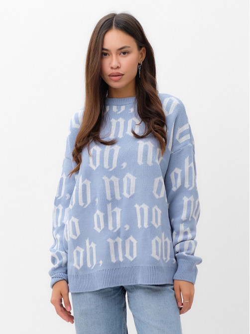 Джемпер женский MIST Knitwear, размер 40-42, голубой