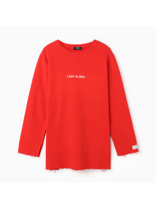 Свитшот женский MIST Cozy style, красный, размер 50