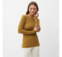 Лонгслив женский KAFTAN: Basic line, тёмно-оливковый, размер 40-42