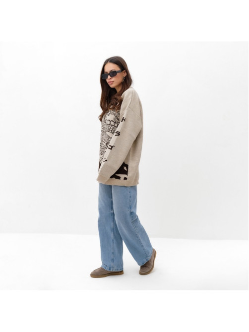 Джемпер женский MIST Dragon, бежевый, onesize (44-48)