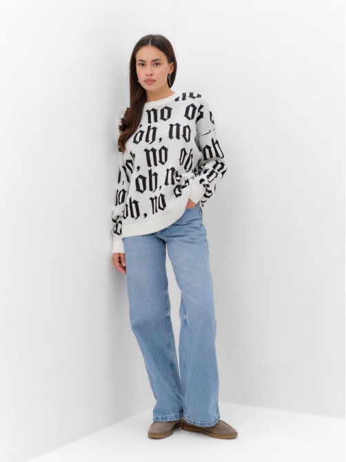 Джемпер женский MIST Knitwear, размер 48-50, белый