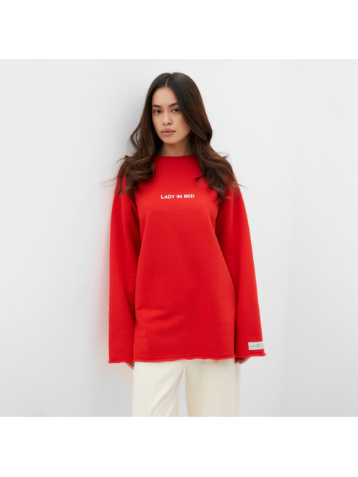 Свитшот женский MIST Cozy style, красный, размер 50