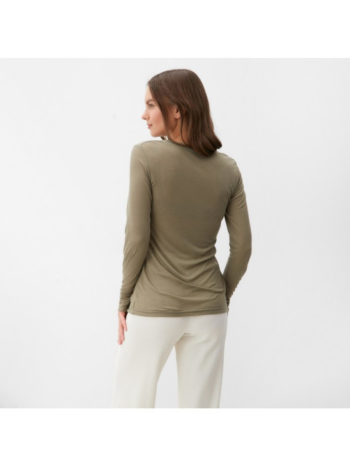 Лонгслив женский KAFTAN: Basic line, хаки, размер 40-42