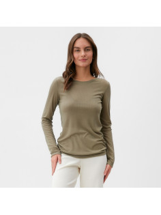 Лонгслив женский KAFTAN: Basic line, хаки, размер 40-42