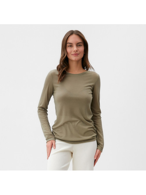 Лонгслив женский KAFTAN: Basic line, хаки, размер 40-42
