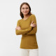 Лонгслив женский KAFTAN: Basic line, тёмно-оливковый, размер 50-52