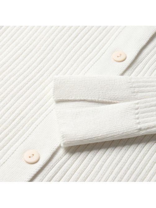 Джемпер женский на пуговицах MINAKU: Knitwear collection, белый, размер 42-44
