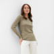 Лонгслив женский KAFTAN: Basic line, хаки, размер 50-52