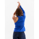 Лонгслив на одно плечо женский MINAKU: Basic line, синий, размер 42