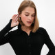 Джемпер женский на пуговицах MINAKU: Knitwear collection, чёрный, размер 42-44