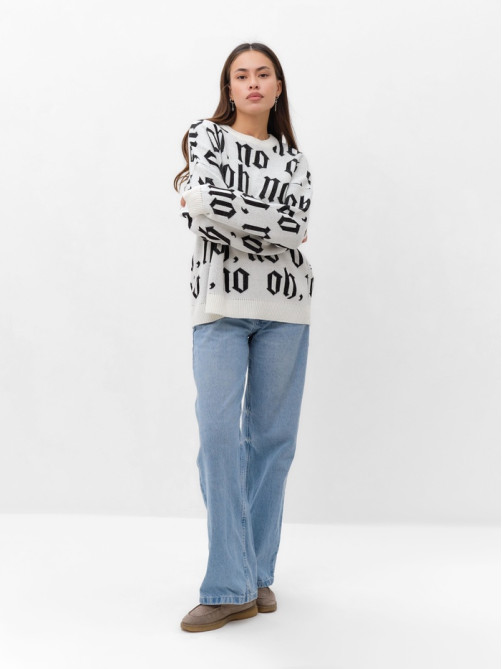 Джемпер женский MIST Knitwear, размер 48-50, белый