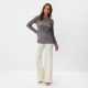 Лонгслив женский KAFTAN: Basic line, серо-фиолетовый, размер 40-42