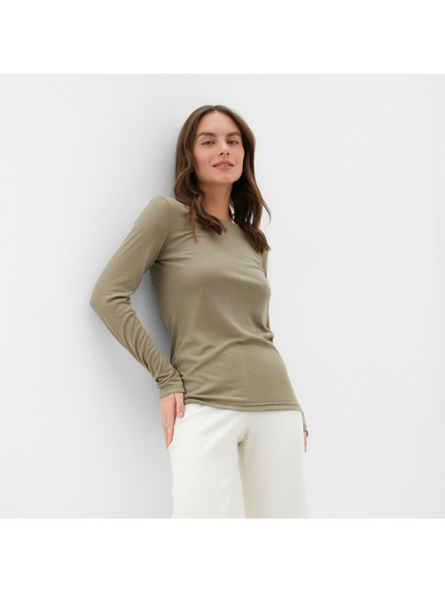 Лонгслив женский KAFTAN: Basic line, хаки, размер 48-50