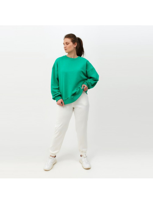 Свитшот женский MINAKU: Casual Collection цвет изумруд, размер 50-52