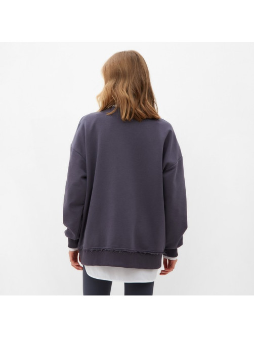 Свитшот женский MINAKU: Casual Collection цвет графит, размер 50